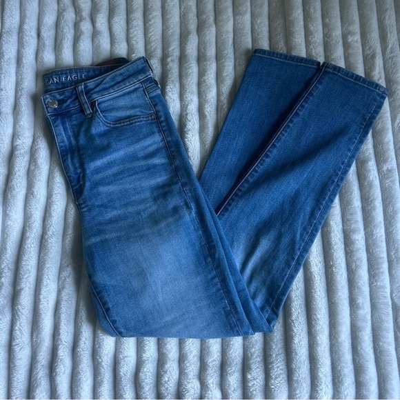 American Eagle Outfitters Women's US8 Super Stretch Blue Denim Jeans - Picture 11 of 11